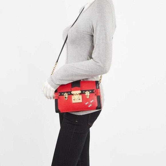 Louis Vuitton Red Epi Leather Trunk Clutch Bag - Picture 2 of 12